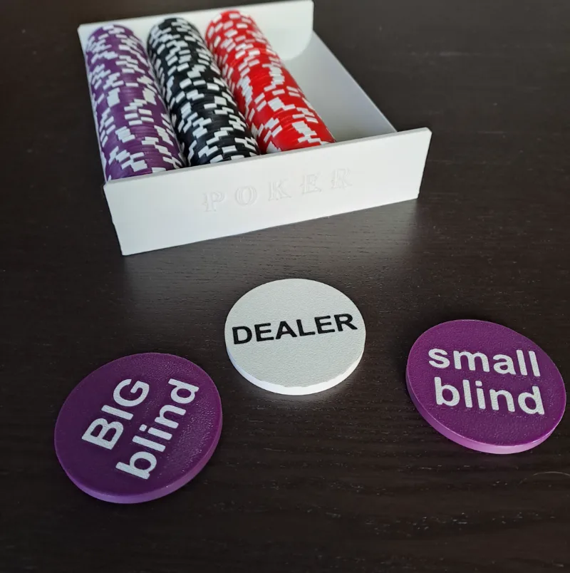 Poker tokens (dealer, big blind, small blind)
