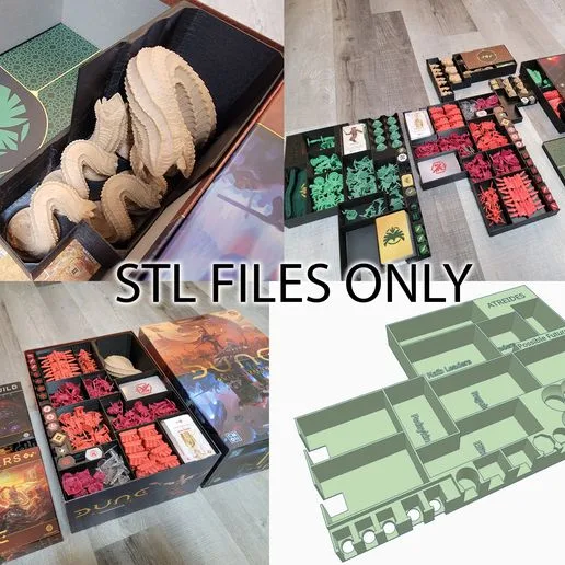 STL Files for Dune: War for Arrakis (& Expansions) board game insert