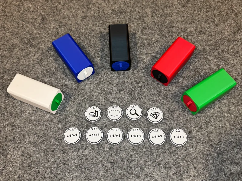 Magic the Gathering Spin Counters and Case