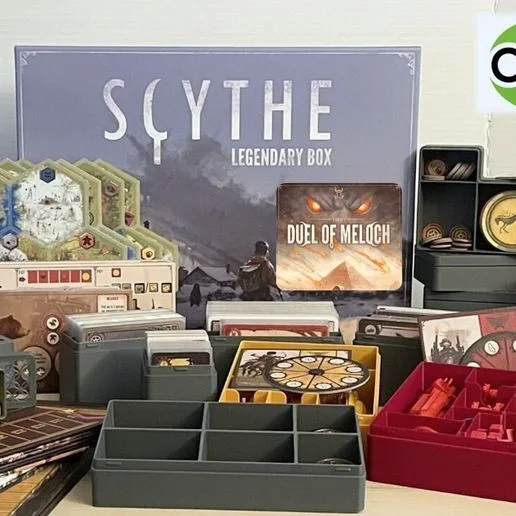 Scythe Legendary Box Insert - Includes version for Meloch content and has hidden RoF box