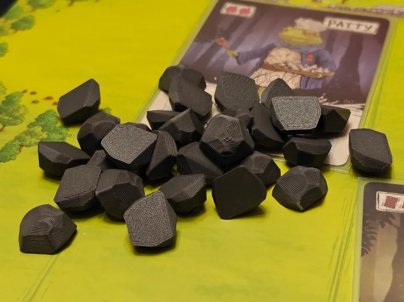 Stone rock board game resource token eg emberleaf