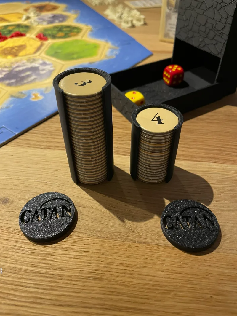 Catan Numbers Token Tube