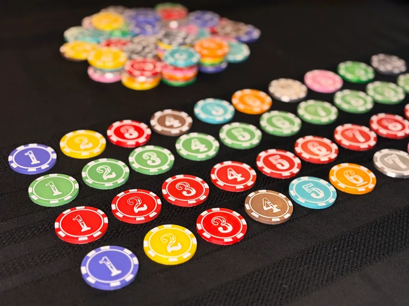 Poker Chips (Numbered 1 to 10)