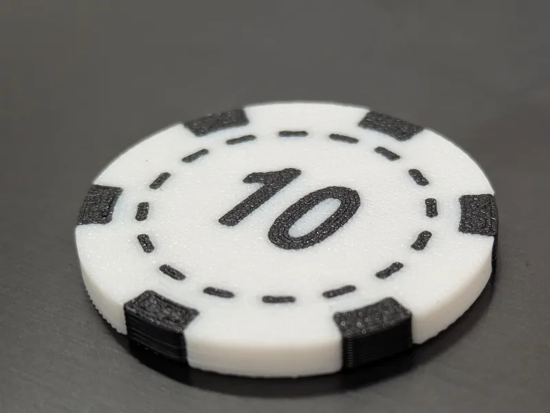 10 chip for poker game 39mm