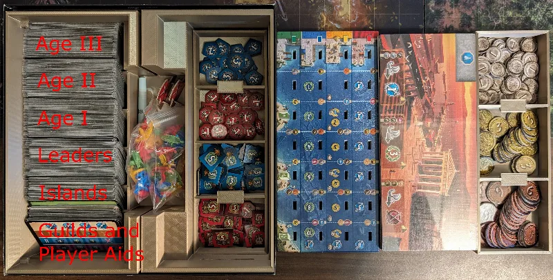 7 Wonders First Edition Insert - Base + Leaders + Armada