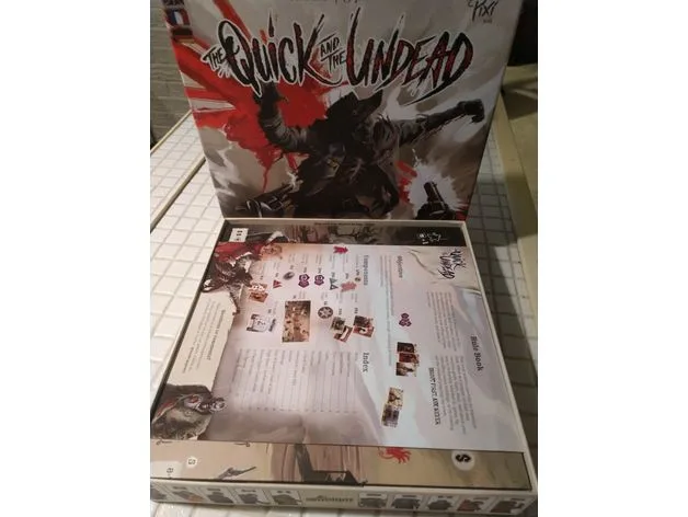 The Quick and the Undead board game organizer and insert