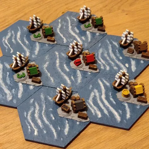 Catan harbours pieces