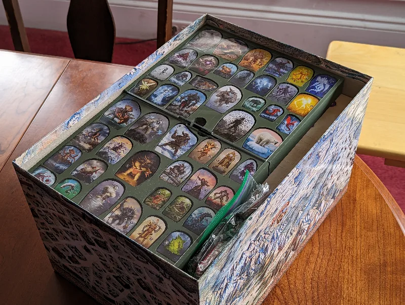 Vanity storage trays for Frosthaven monster standees