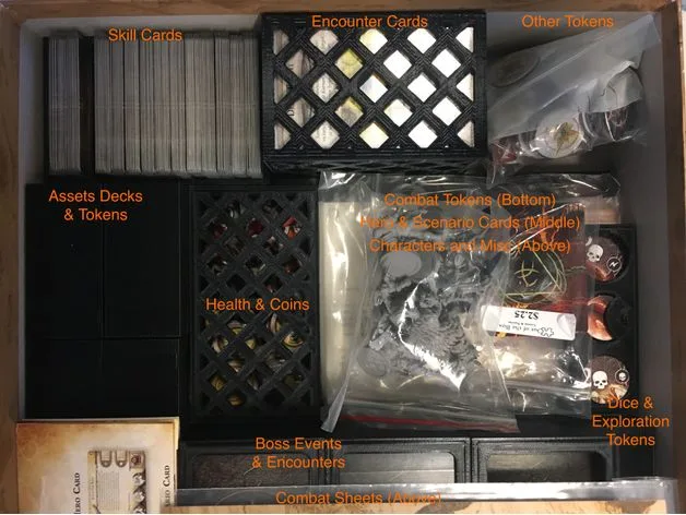 Runebound (Third Edition) and Expansions Insert and Boxes