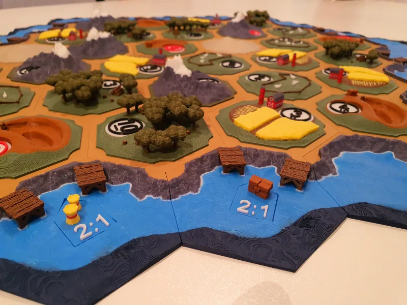 Gameboard for Catan - Harbor and number inserts
