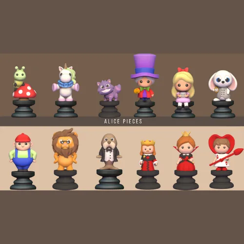 Alice Chess Pieces