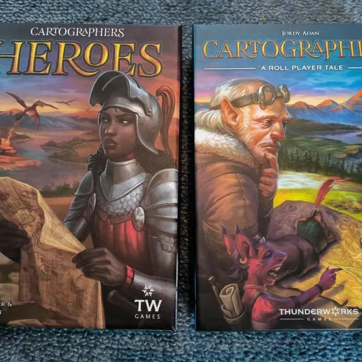 Cartographers Base Game + Heroes + Map Packs