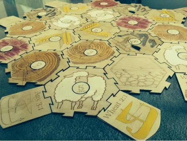 Yet another Settlers board + Building cost cards