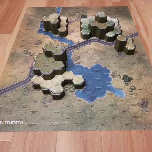 BATTLETECH TERRAIN MAP GRASSLAND #2 (A GAME OF ARMORED COMBAT)