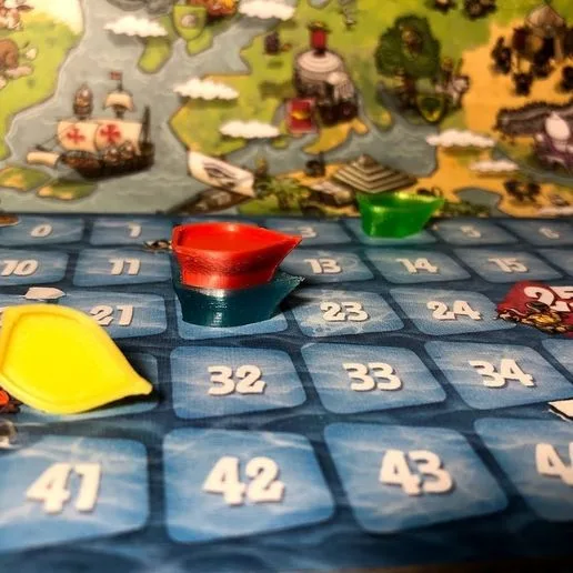 Imperial Settlers: Empires of the North score board token ships