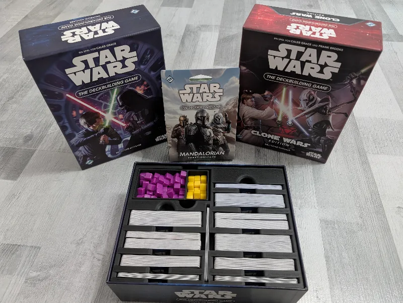 3 in 1 Insert / Organizer for Star Wars: The Deckbuilding Game, Clone Wars Edition & Mandalorian Faction Pack