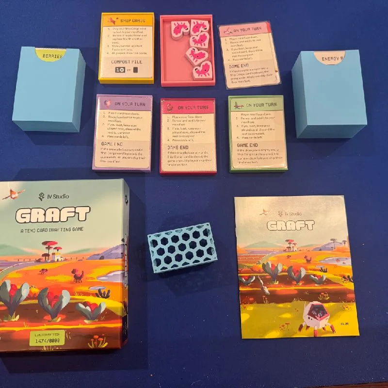 Graft Board Game Insert and Organizer for Sleeved Cards