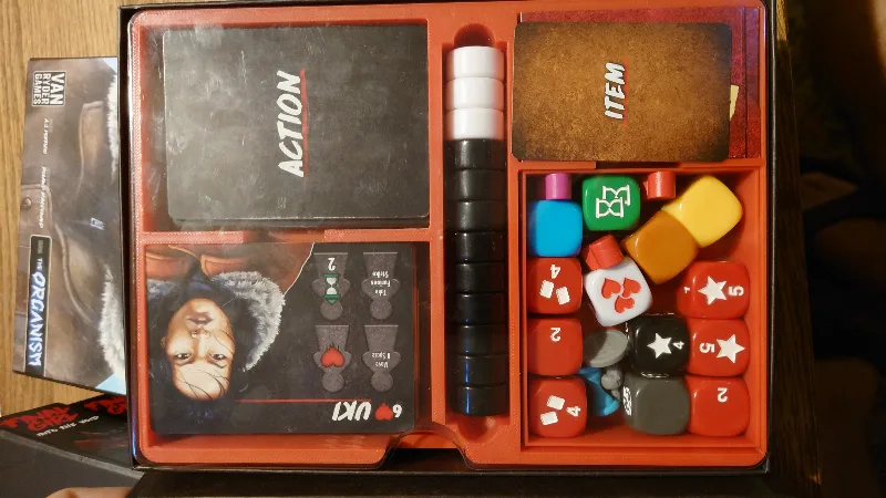 Final Girl Core Box Insert inc. Box of Props, Trays, and Curves for the Lid.