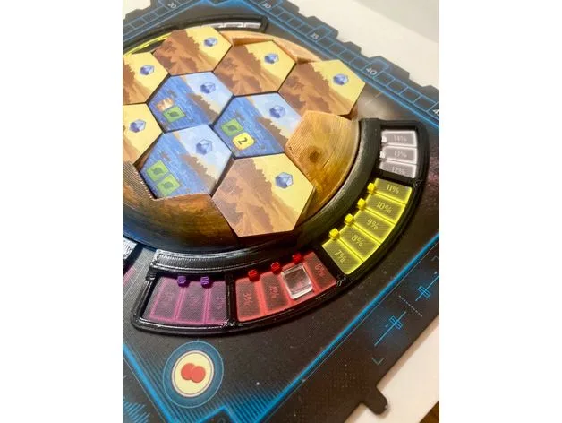 Terraforming Mars: Ares Expedition - 3D Mars Board and Temperature/Oxygen Tracks