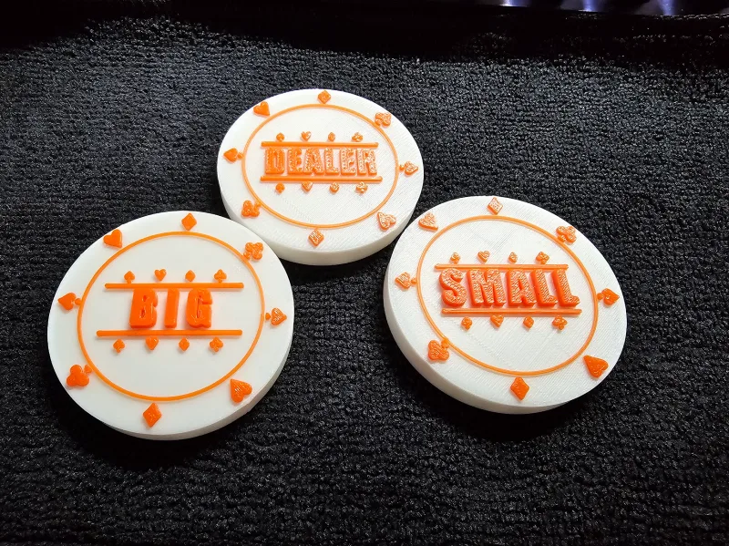 Poker Tokens (Dealer, Small & Big Blinds)
