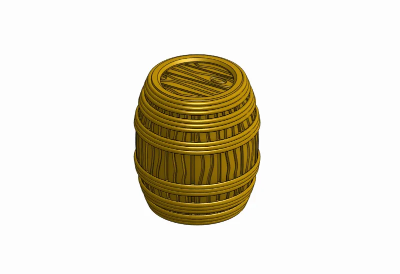 Wooden Rope Barrel for Gloomhaven (Maghex remix)