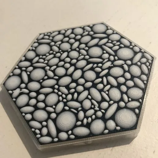 Evo HexConnect Cobblestone Tile – Modular 3D Printable Terrain for Hex Base System