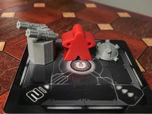 Mine & Turret tokens for Tiny Epic Mechs (TEM)
