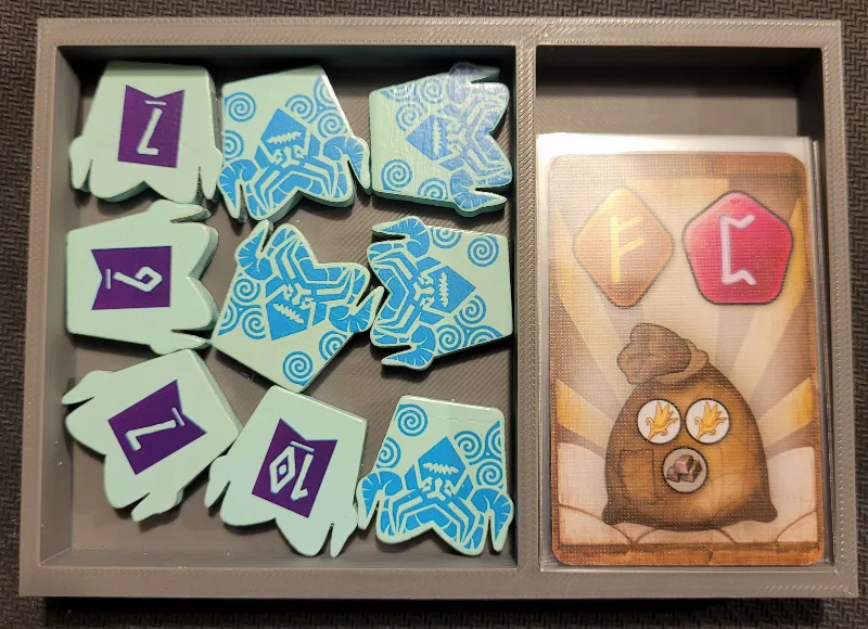 Tiny Epic Vikings (deluxe & expansion) insert for sleeved cards