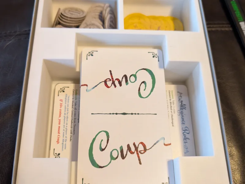 Coup: Deluxe Edition Board Game Insert