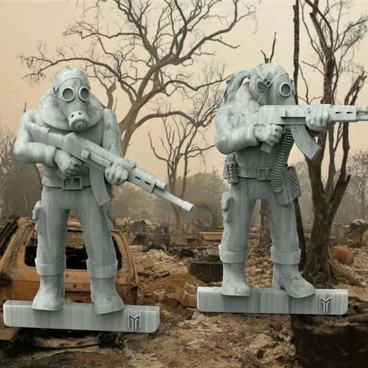 28mm Fallout Enviro Troopers - Wasteland Warriors
