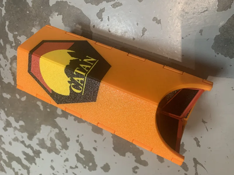 Catan front for collapsible dice tower