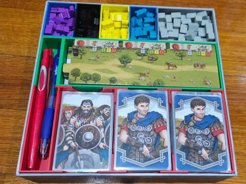 Hadrians Wall Board Game Insert for sleaved cards
