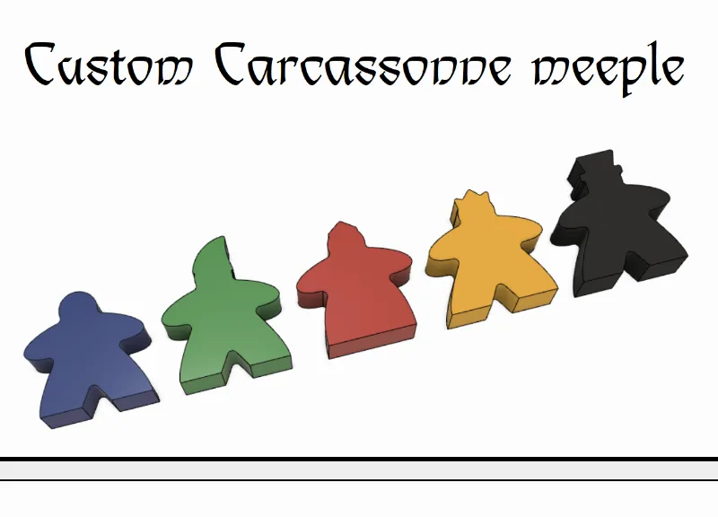 Custom Carcassonne meeple set