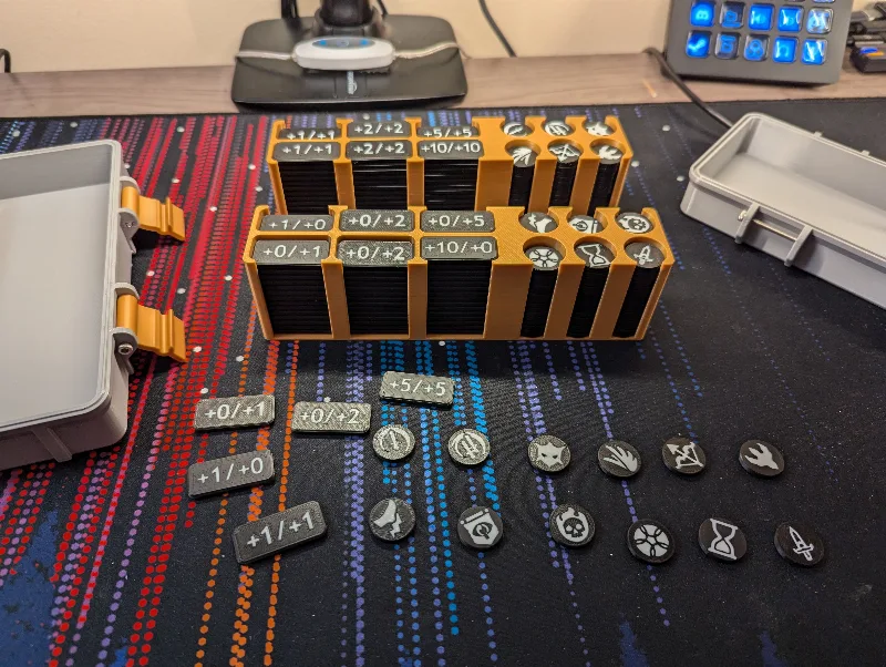 Extra trays and counters for Magic: the Gathering Token and Counter Box
