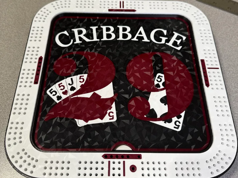 Square Cribbage Board