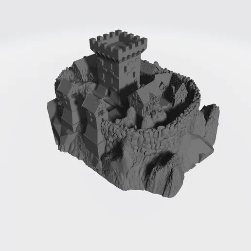 Folde settlement miniature for board games like War of the Ring
