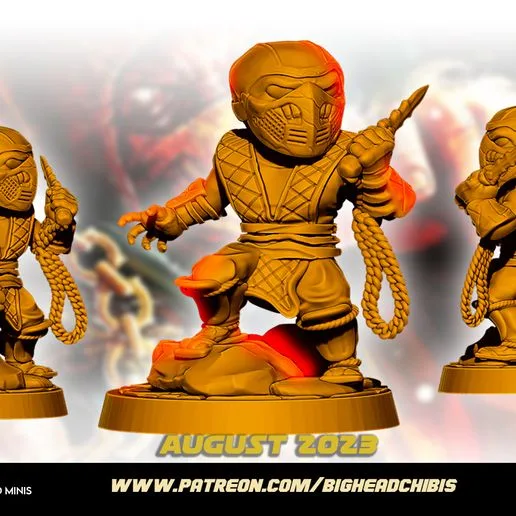 scorpio mortal kombat chibi chibi marvel united super dungeon style