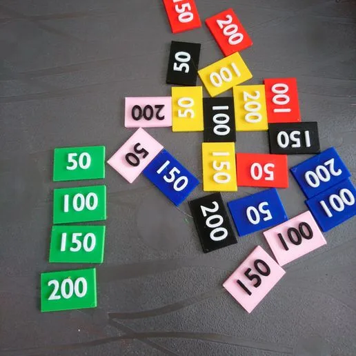 Score Chips game Carcassonne