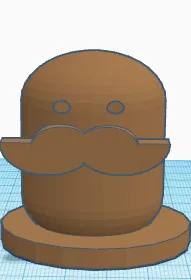 Board Game Piece : Moustache Man