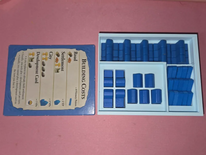 Catan Pieces inc. Seafarers with Build Card Lid