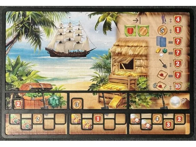 Pirates of Maracaibo player and island boards overlays