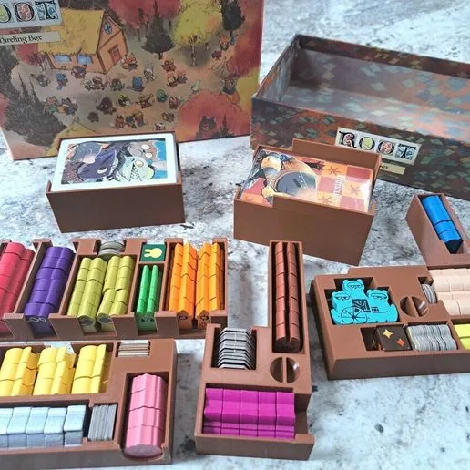 Root Board Game Insert - Hirelings, Exiles and Partisans deck and Clockwork Expansions 1 & 2