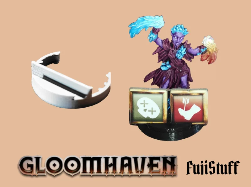 Gloomhaven discreet conditions tokens support for characters miniatures 