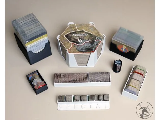 Fallout: The Boardgame - Storing elements / éléments de rangement
