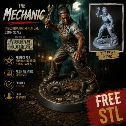 Daniela Reyes - FREE Eldritch Arkham Horror Investigator STL