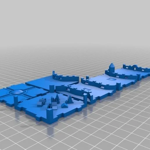 Interlocking 3D Carcassonne Tiles Plated, Dualstrusion