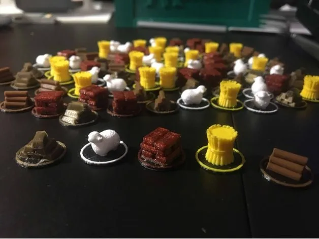 Catan Resource Card Tokens