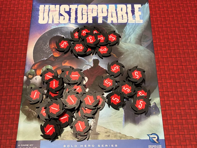Double-sided Health Tokens for Unstoppable Game