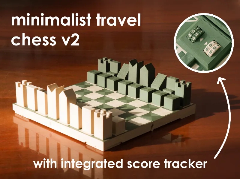 Minimalist Portable Chess V2 - with game counter!