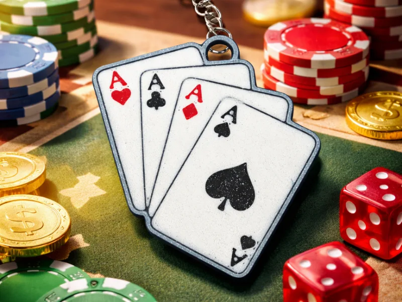 Ace Poker Keychain